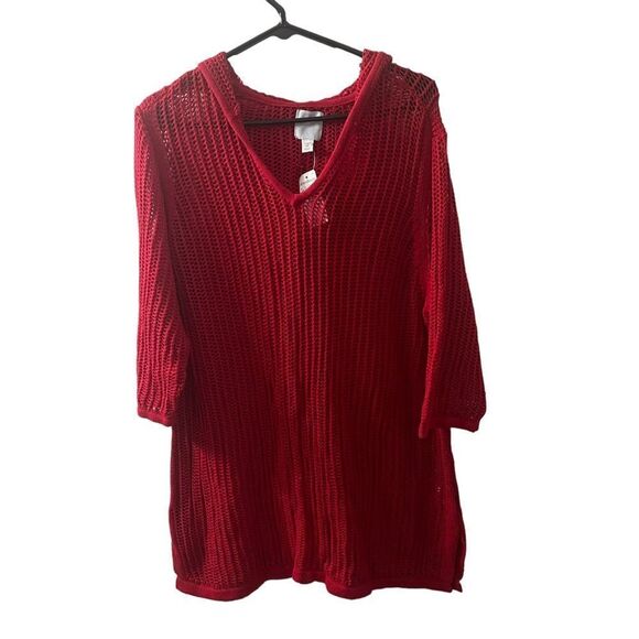 Dressbarn Sunday Crochet Pullover Top Sz 2X - Picture 1 of 7